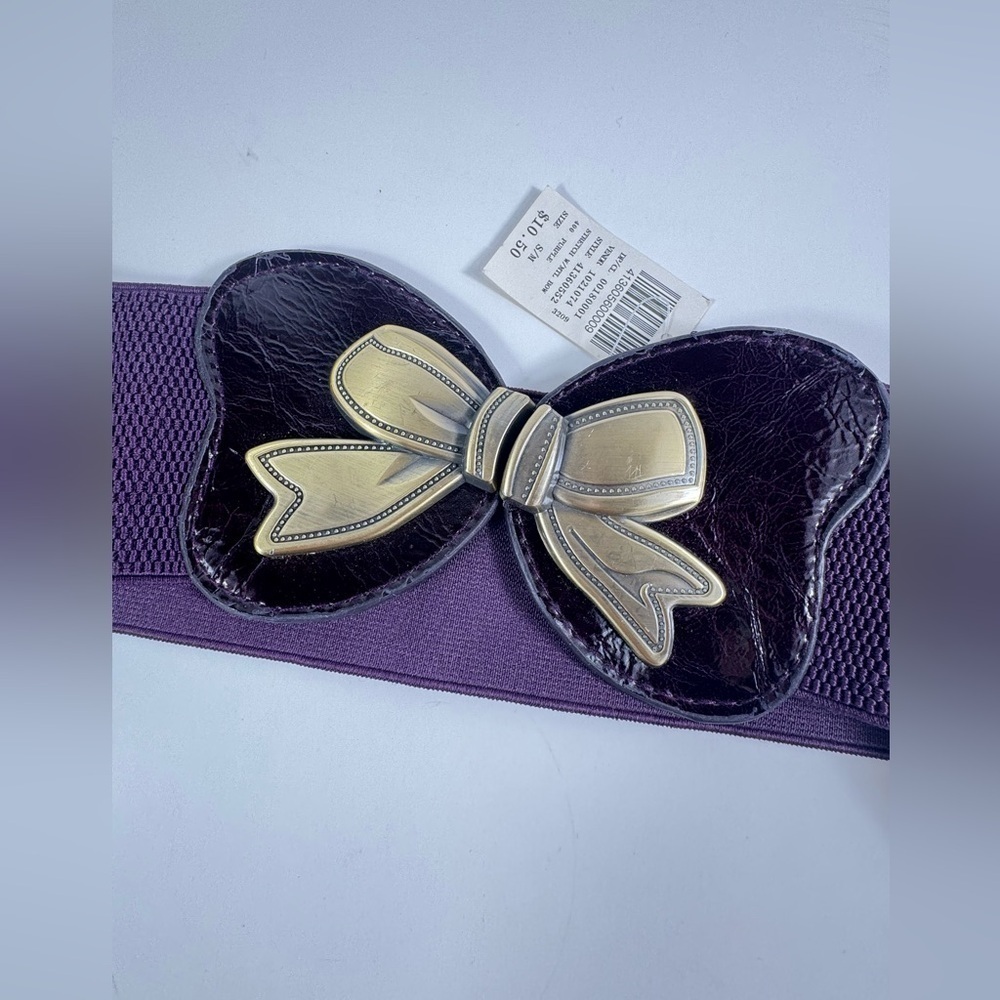 Vintage wet seal purple bow clip belt size S/M